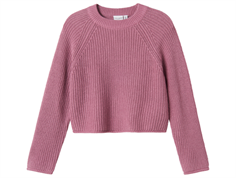 Name It mauve orchid loose short knit sweater